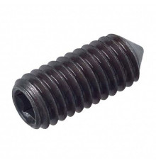 Винт установочный DIN 914 стопорный с внутренним шестигранником и коническим концом оксидированная сталь класс прочности 12.9, M12x20 мм