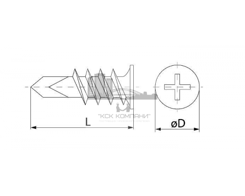 Дюбель "Дрива" со сверлом для гипсокартона, 14x23/10 мм