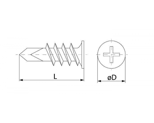 Дюбель "Дрива" со сверлом для гипсокартона, 15x23/10 мм