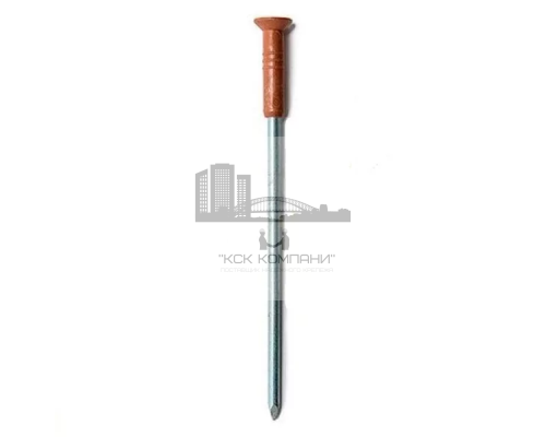 Дюбель-гриб для теплоизоляции с гвоздем из оцинкованной стали и термоголовкой из ударостойкого полиамида, 10/60x200 мм