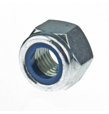 Гайка шестигранная самоконтрящаяся высокая DIN 982 со стопорным нейлоновым кольцом оцинкованная сталь класс прочности 6.0, M10