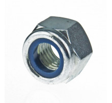 Гайка шестигранная самоконтрящаяся высокая DIN 982 со стопорным нейлоновым кольцом оцинкованная сталь класс прочности 8.0, M24