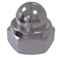 Гайка самоконтрящаяся колпачковая с нейлоновым кольцом DIN 986 (A2), M16