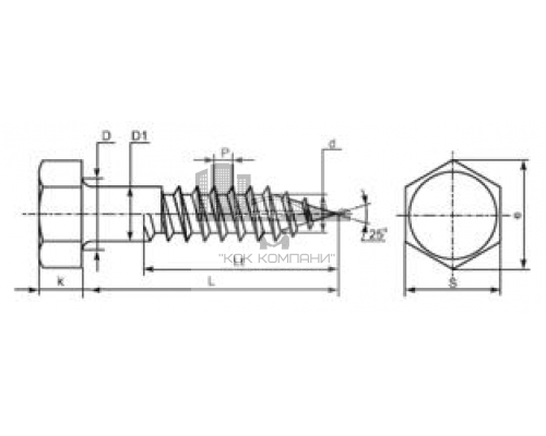 Шуруп глухарь по дереву DIN 571 (A4) с шестигранной головкой, D10X150