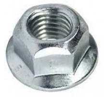 Гайка шестигранная самоконтрящаяся DIN 6927 цельнометаллическая с фланцем оцинкованная сталь класс прочности 8.0, M10