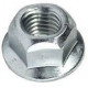 Гайка шестигранная самоконтрящаяся DIN 6927 цельнометаллическая с фланцем оцинкованная сталь класс прочности 8.0, M10