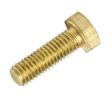 Болт DIN 933 латунный с шестигранной головкой и полной резьбой, М4х10 мм