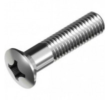 Винт DIN 966 с полупотайной головкой крестообразным шлицем Phillips (PH) и полной резьбой оцинкованная сталь класс прочности 4.8-5.8, M6x60 мм