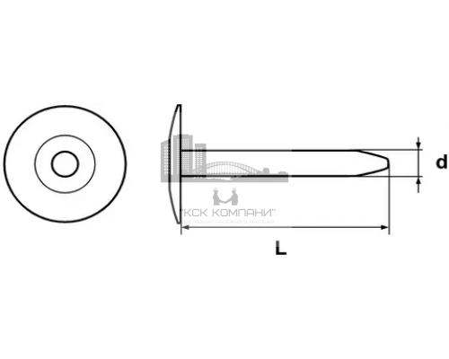 Кровельный дюбель RDK для гидро- и теплоизоляции, 130 мм