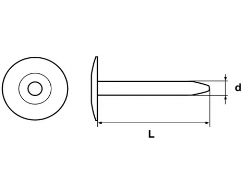 Кровельный дюбель RDK для гидро- и теплоизоляции, 140 мм