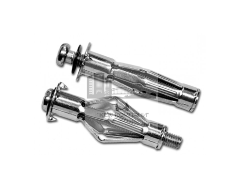 Дюбель Молли (Molly) с винтом для пустотелых конструкций оцинкованная сталь C1010, М4x6x21/5 мм