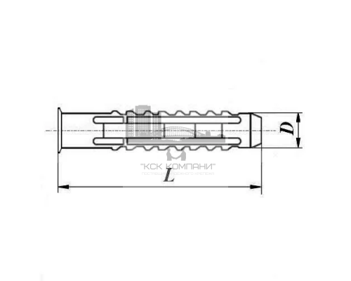 Дюбель 4-распорный тип N, 6х40 мм