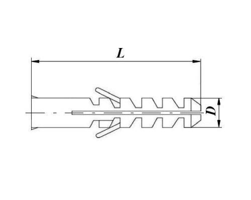 Дюбель распорный тип S, 10x50 мм