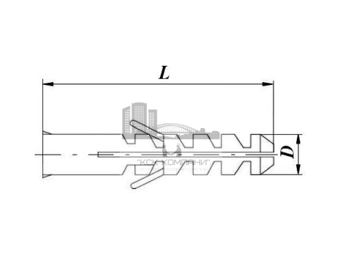 Дюбель распорный тип S, 12x60 мм