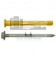 Фасадный дюбель EJOT (ЭЙОТ) SDF-KB F с гильзой из полиамида и распорным элементом с шестигранной головкой из горячеоцинкованной стали, 10x60 мм