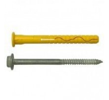 Фасадный дюбель EJOT (ЭЙОТ) SDF-KB U F с гильзой из полиамида и распорным элементом с шестигранной головкой из горячеоцинкованной стали, 10x100x30 мм