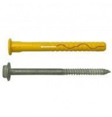 Фасадный дюбель EJOT (ЭЙОТ) SDF-KB U F с гильзой из полиамида и распорным элементом с шестигранной головкой из горячеоцинкованной стали, 10x100x30 мм