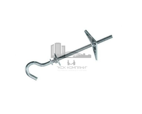 Дюбель складной пружинный с крючком оцинкованная сталь класс прочности 4.6-5.8, M3 10x85 мм