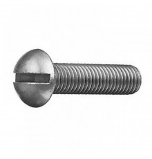 Винт ГОСТ 17473-80 Исп.1 с полукруглой головкой прямым шлицем и полной резьбой оцинкованная сталь, M3x8 мм