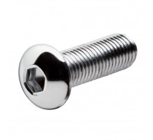 Винт ISO 7380 тип ULS с полукруглой головкой и внутренним шестигранником оксидированная сталь класс прочности 10.9, M3x8 мм