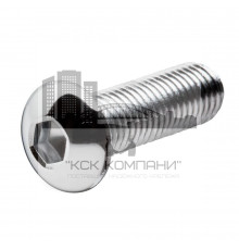 Винт ISO 7380 тип ULS с полукруглой головкой и внутренним шестигранником оксидированная сталь класс прочности 10.9, M4x10 мм