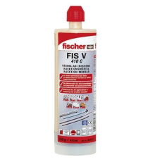 Двухкомпонентный химический анкер FISCHER (ФИШЕР) FIS V 410 C для динамических нагрузок установка анкерных шпилек в бетоне с трещинами и кирпичной