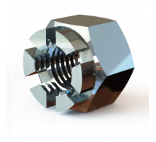 Гайка шестигранная корончатая DIN 935 (A2), M10