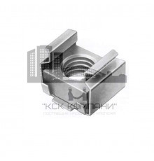 Гайка закладная кузовная (клетевая) для установки в квадратное отверстие оцинкованная сталь класс прочности 6.0, M5 (0.7-1.6) / 9.5x9.5 мм