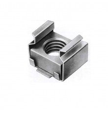 Гайка закладная кузовная (клетевая) для установки в квадратное отверстие оцинкованная сталь класс прочности 6.0, M6 (0.7-1.6) / 9.5x9.5 мм