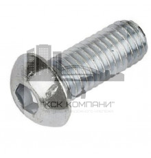 Винт ISO 7380 тип ULS с полукруглой головкой и внутренним шестигранником оцинкованная сталь класс прочности 10.9, M6x60 мм