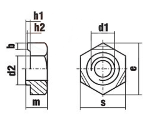 Гайка шестигранная приварная DIN 929 (A4), M10