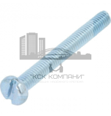 Винт DIN 84 с цилиндрической головкой прямым шлицем и полной резьбой оцинкованная сталь класс прочности 4.8-5.8, M5x30 мм