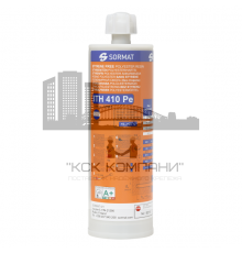 Двухкомпонентный химический анкер SORMAT ITH 410 Pe для установки анкерных шпилек и арматуры в бетоне и кирпиче (полиэстер), 410 мл