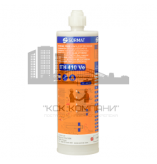 Двухкомпонентный химический анкер SORMAT ITH 410 Ve для установки анкерных шпилек и арматуры в растянутую зону бетона (винилэстер), 410 мл