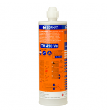 Двухкомпонентный химический анкер SORMAT ITH 410 Ve для установки анкерных шпилек и арматуры в растянутую зону бетона (винилэстер), 410 мл