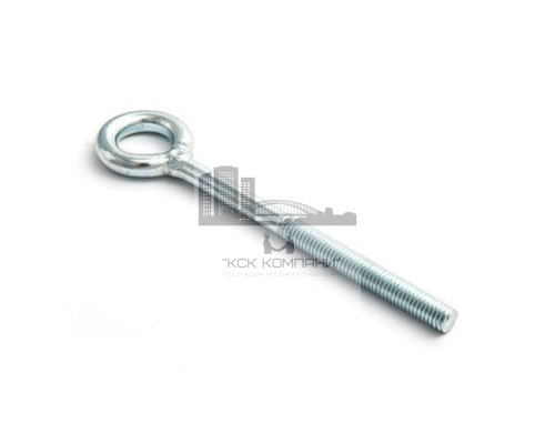 Винт-кольцо с метрической резьбой оцинкованная сталь, M8x180 мм  — Винты с L-образным крючком с кольцом и полукольцом