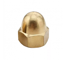 Гайка шестигранная колпачковая DIN 1587 высокая (латунь), M6