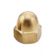 Гайка шестигранная колпачковая DIN 1587 высокая (латунь), M8