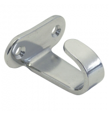 Крючок изогнутый полированный с двумя крепежными отверстиями (A2), 44x23 мм