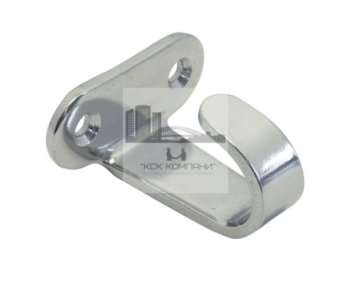 Крючок полированный с двумя крепежными отверстиями (A2), 32,5x32,5 мм