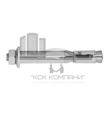 Анкер для высоких нагрузок SORMAT Liebig TYPE AB со шпилькой и шестигранной гайкой оцинкованная сталь, M8 12/55/65 мм