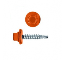 Саморез кровельный по металлу RAL 2001 со сверлом S3 и шайбой EPDM, 4.8x16 мм