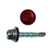 Саморез кровельный по металлу RAL 3003 со сверлом S3 и шайбой EPDM, 4.8x16 мм