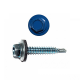 Саморез кровельный по дереву RAL 5005 со сверлом S2 и шайбой EPDM, 4.8x19 мм