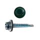 Саморез кровельный по металлу RAL 6005 со сверлом S3 и шайбой EPDM, 4.8x16 мм