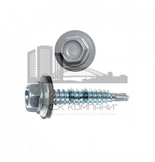 Саморез кровельный по металлу RAL 7004 со сверлом S3 и шайбой EPDM, 4.8x16 мм