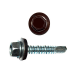 Саморез кровельный по дереву RAL 8017 со сверлом S2 и шайбой EPDM, 4.8x19 мм