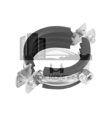 Хомут МАРКОС с резиновым уплотнителем и гайкой оцинкованная сталь, M10 d 2 1/2" (72-78 мм)