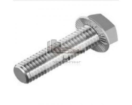 Болт DIN 6921 (A2) с шестигранной головкой с рельефным фланцем, M8x16