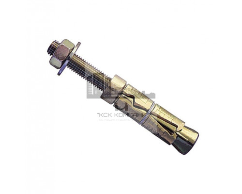 Анкер с высокой степенью расклинивания разжимной 4-х сегментный (желтое пассивирование), M8x14x50 мм  купить в Москве